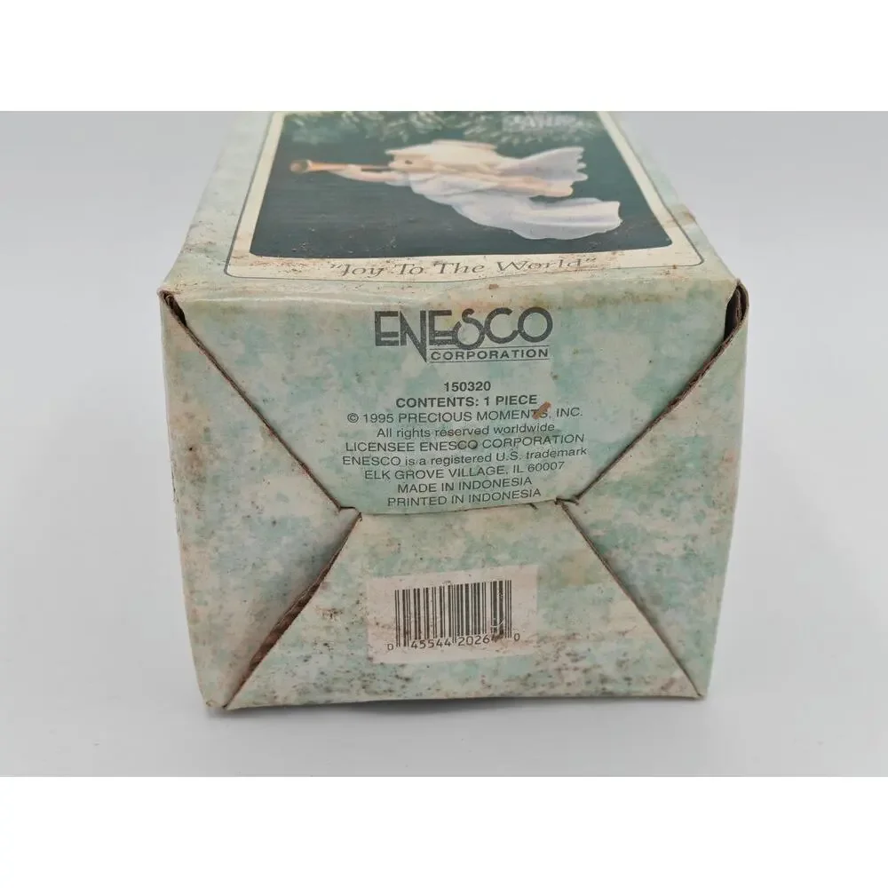 Precious Moments 150320 Joy To The World Enesco Angel Holding Horn Ornament 1995